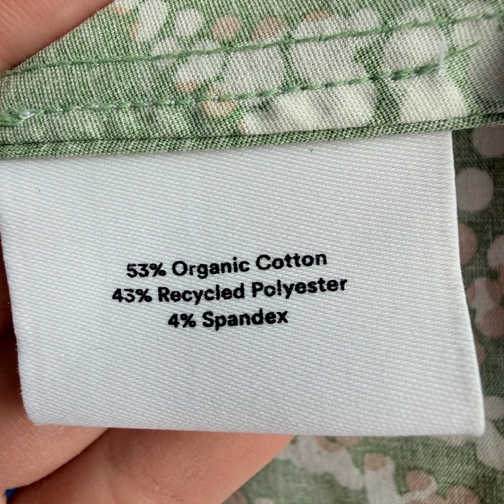 SUMMERSALT size L The Coastal Poplin Puff-Sleeve Wrap Midi Dress green‎ - Picture 5 of 5